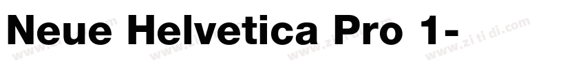 Neue Helvetica Pro 1字体转换